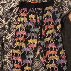 Rainbow jungle joggers